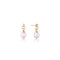 Gold Pearl Drop Stud Earrings
